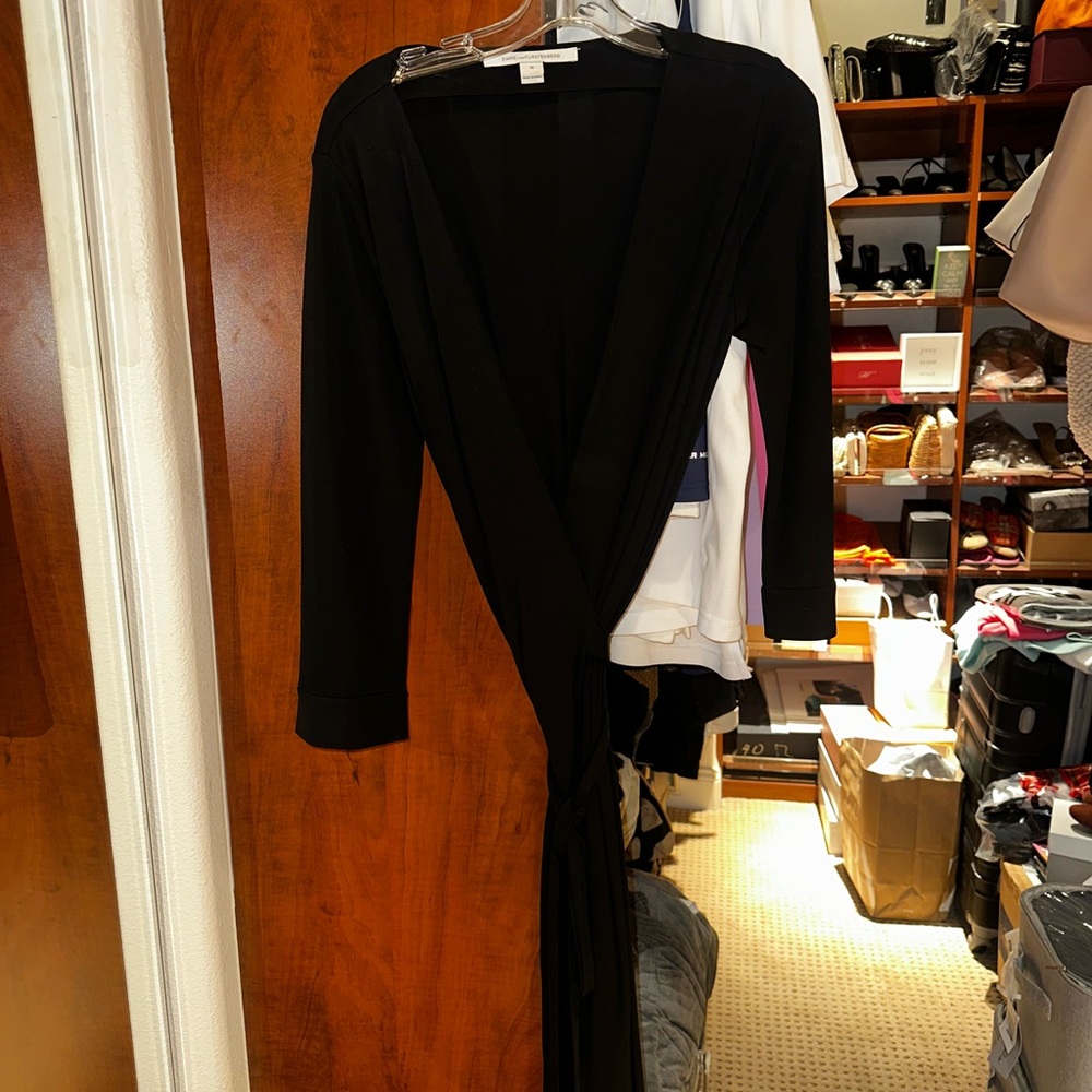 DVF Black Wrap Dress
